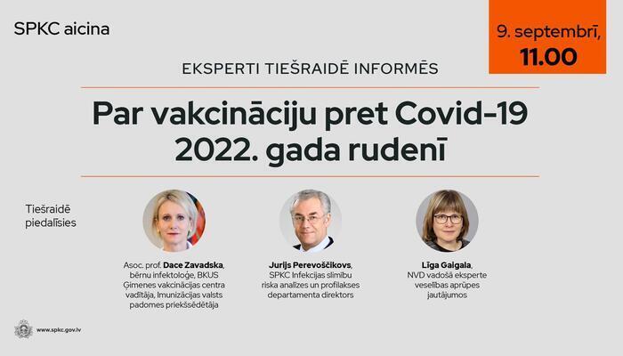 SPKC informē – vakcinācija pret Covid-19 2022. gada rudenī