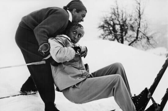 Drei Männer im Schnee